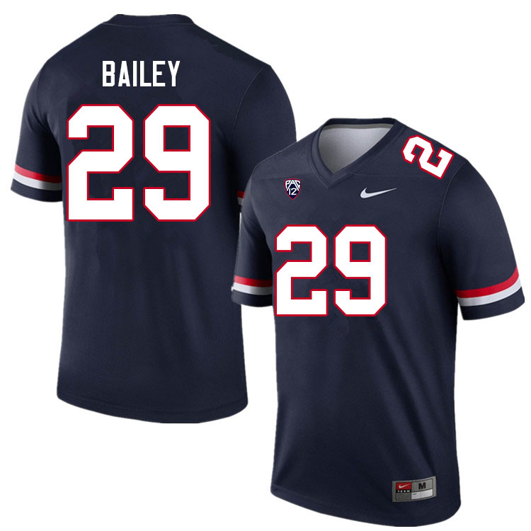 Men #29 Jackson Bailey Arizona Wildcats College Football Jerseys Sale-Navy